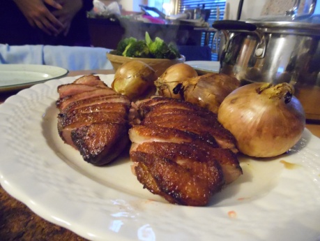 Duck Breast with Baked Onions
