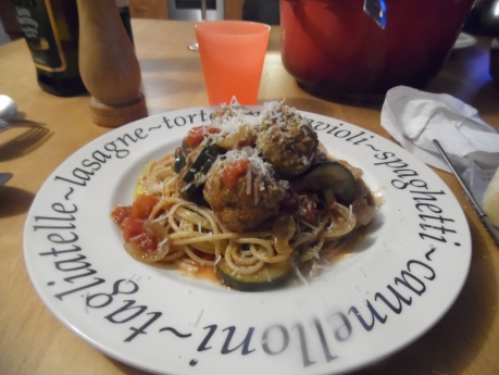 Lamb Albondigas with Spaghetti